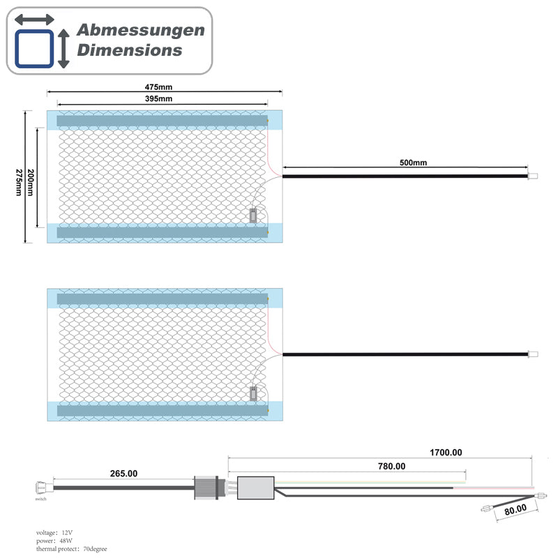 Sitzheizung zum Nachrüsten, 3-stufig